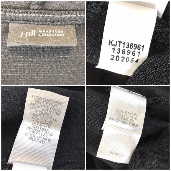 J. Jill Wearever Silver Metallic Stripe Open Front Longline Cardigan Sweater - Picture 8 of 9